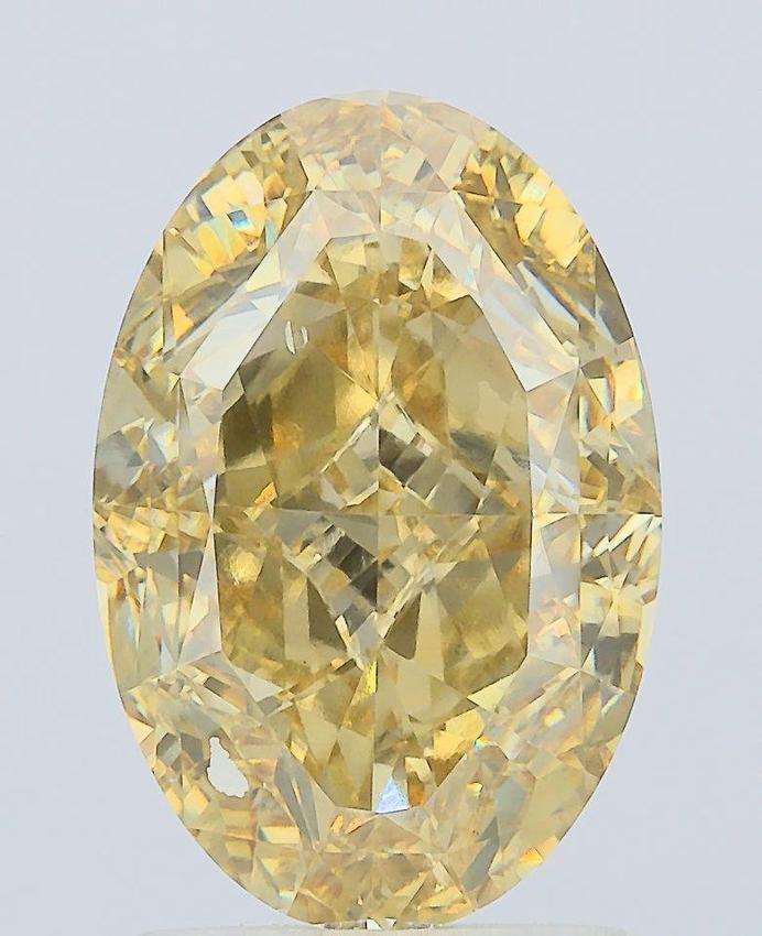 3.02 Ct. Fancy Intense  Yellow Oval Lab Grown Diamond
