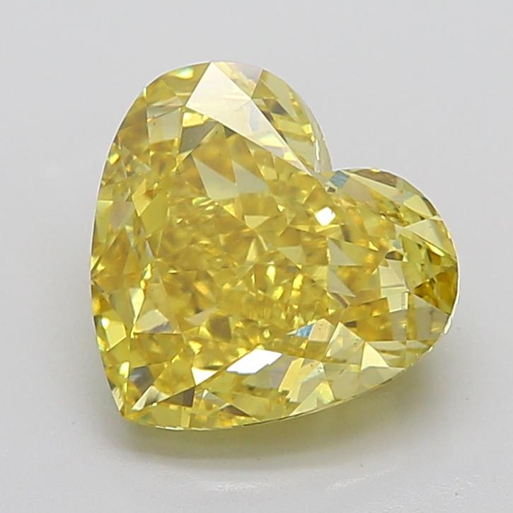 6.96 Ct. Fancy Vivid Yellow Heart Lab Grown Diamond