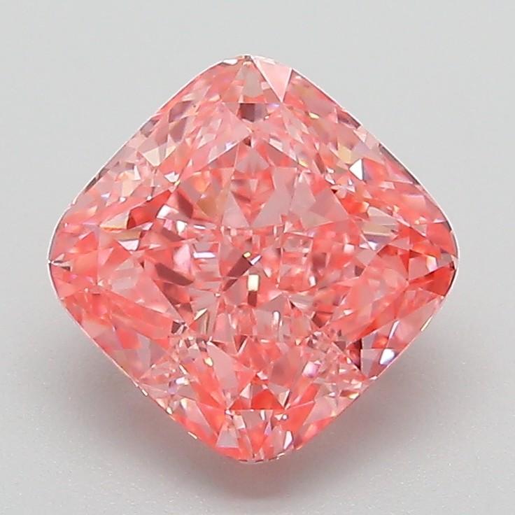 2.09 Ct. Fancy Vivid Pink Cushion Lab Grown Diamond