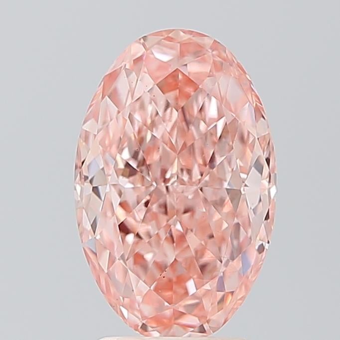 2.70 Ct. Fancy Pink Oval Lab Grown Diamond