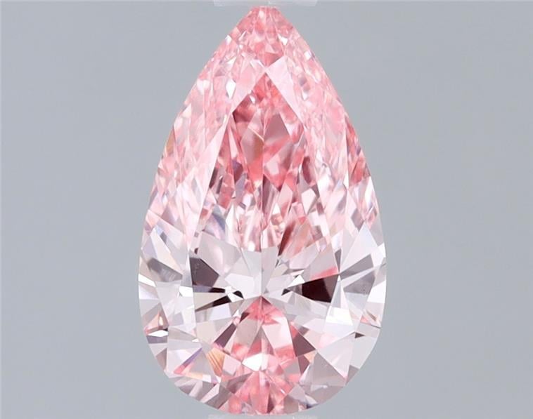 0.70 Ct. Fancy Vivid Pink Pear Lab Grown Diamond