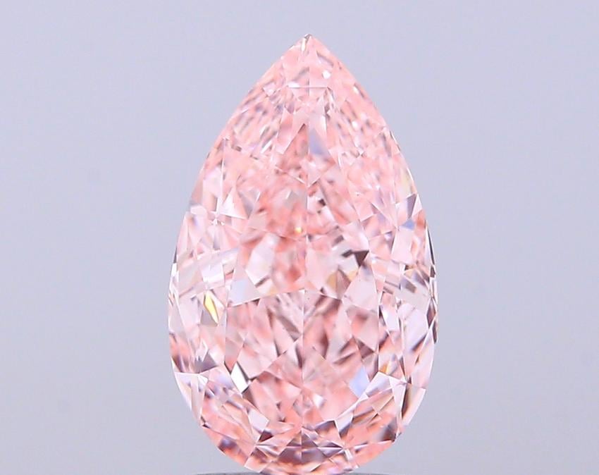 3.04 Ct. Fancy Intense  Pink Pear Lab Grown Diamond