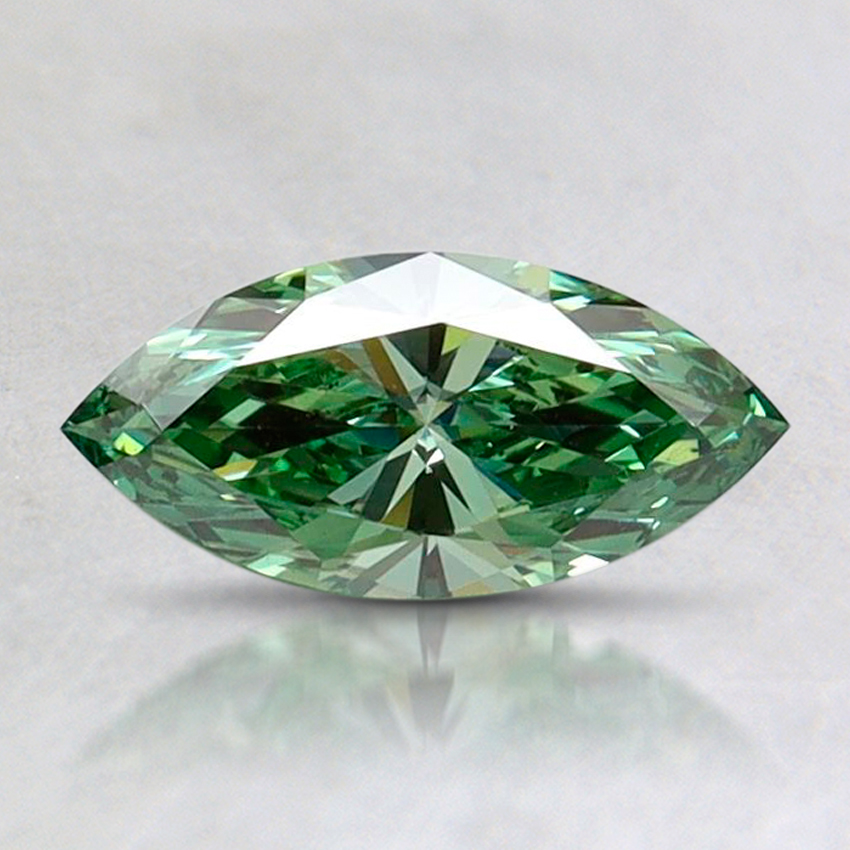 0.5 Ct. Fancy Vivid Pacific Green Marquise Lab Grown Diamond, top view
