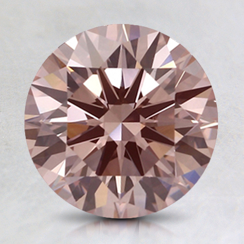 2.30 Ct. Fancy Intense Orangy Pink Round Lab Created Diamond