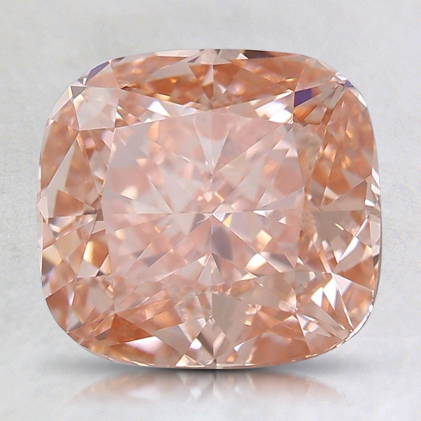 2.55 Ct. Fancy Orangy Pink Cushion Lab Grown Diamond