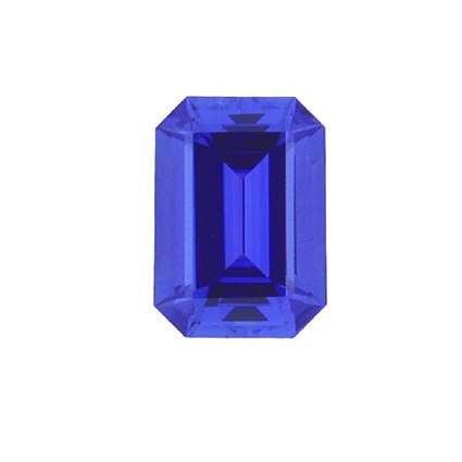 7x5mm Blue Emerald Lab Grown Sapphire