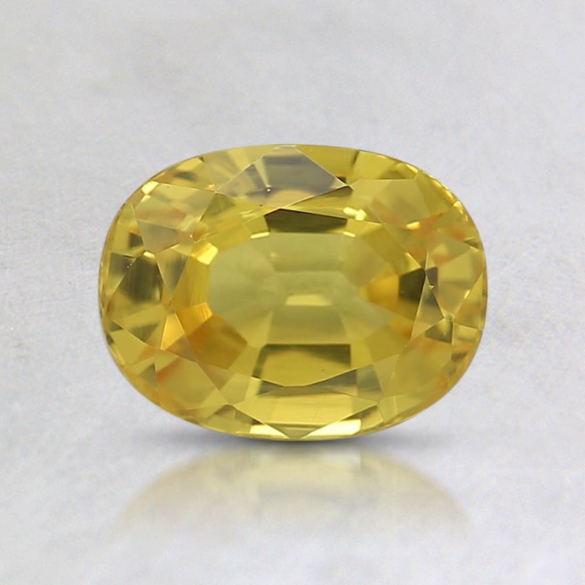 6.7x5.1mm Unheated Yellow Oval Kenyan Sapphire