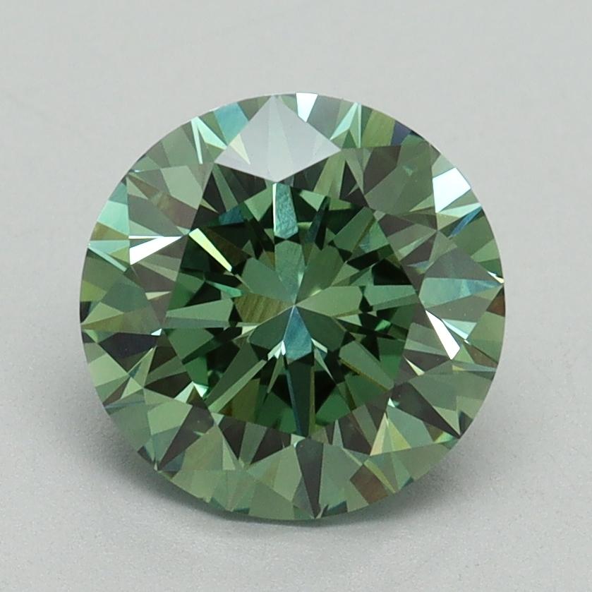 2.03 Ct. Fancy Vivid Green Round Lab Grown Diamond