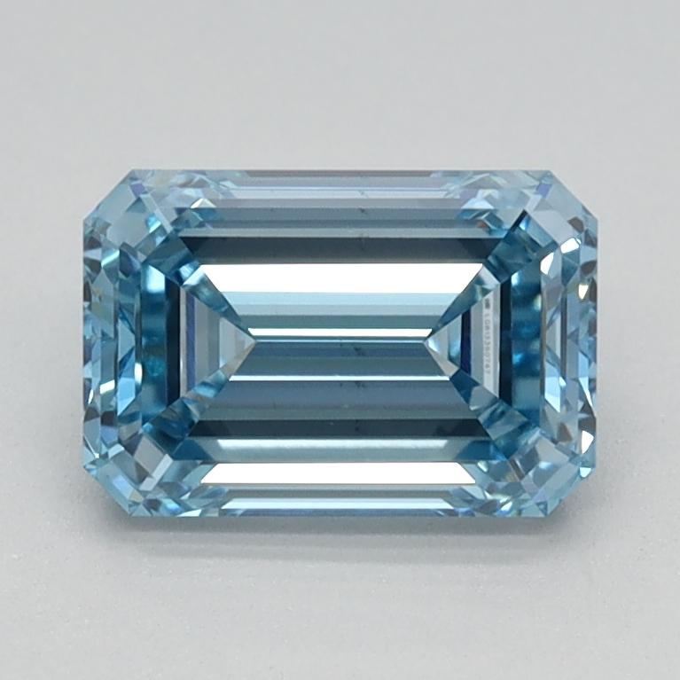 1.09 Ct. Fancy Intense Blue Emerald Lab Grown Diamond