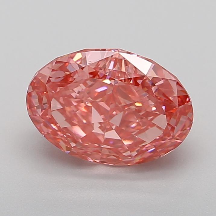 2.92 Ct. Fancy Vivid Pink Oval Lab Grown Diamond