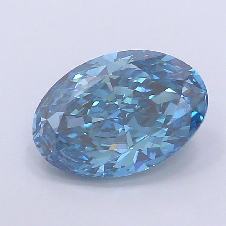 3.00 Ct. Fancy Vivid Blue Oval Lab Grown Diamond