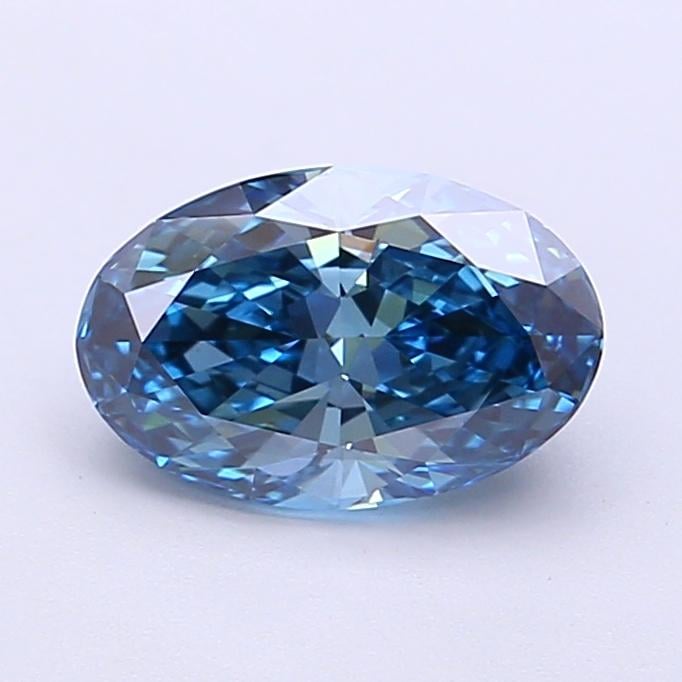 1.35 Ct. Fancy Vivid Blue Oval Lab Grown Diamond
