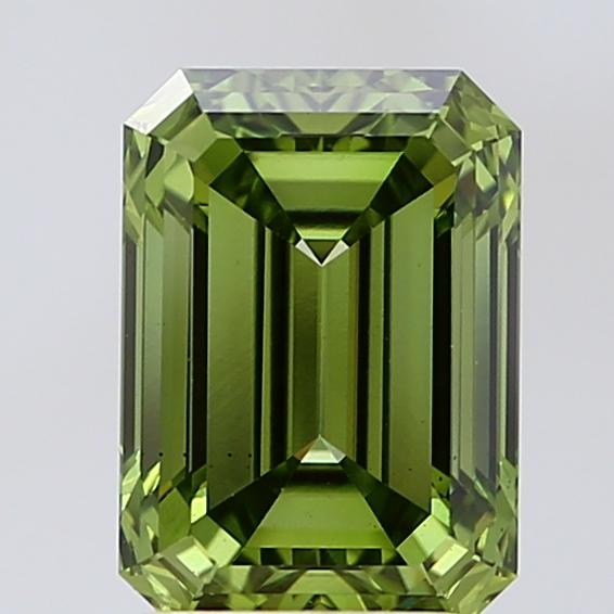 2.65 Ct. Fancy Vivid Green Emerald Lab Grown Diamond