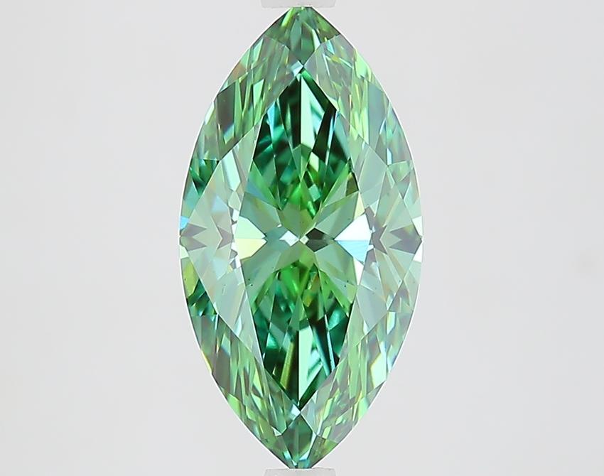 2.50 Ct. Fancy Vivid Green Marquise Lab Grown Diamond