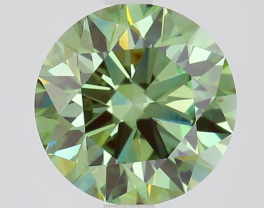 2.32 Ct. Fancy Vivid Green Round Lab Grown Diamond