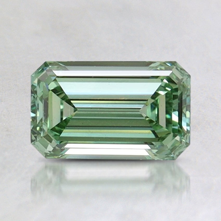 1.01 Ct. Fancy Intense Pacific Green Emerald Lab Grown Diamond