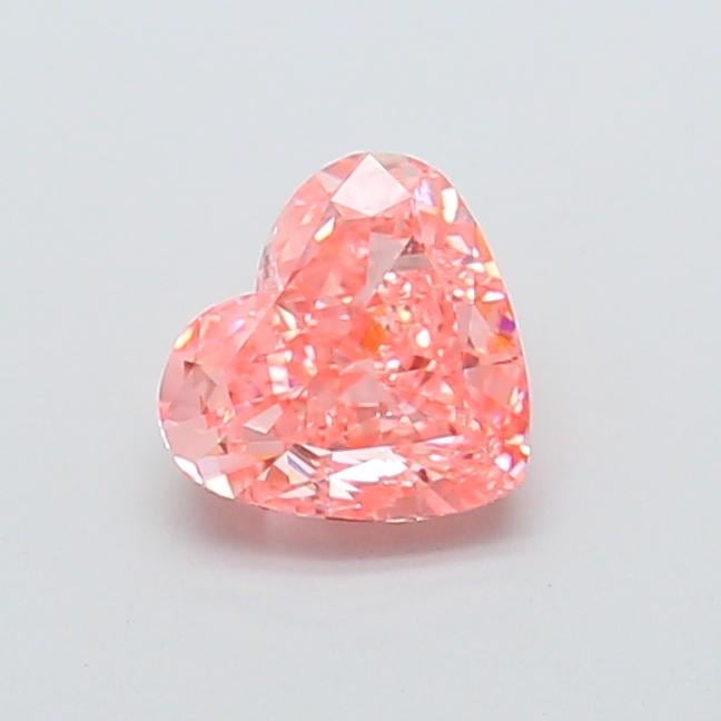 1.10 Ct. Fancy Vivid  Pink Heart Lab Grown Diamond