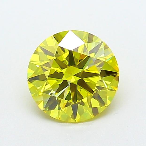 1.35 Ct. Fancy Vivid Yellow Round Lab Grown Diamond