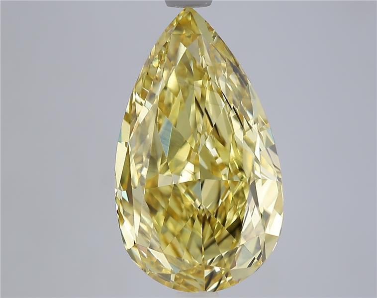 6.06 Ct. Fancy Vivid Yellow Yellow Pear Lab Grown Diamond