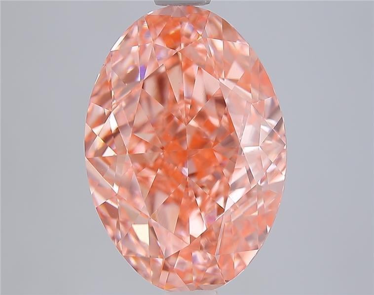 5.06 Ct. Fancy Vivid Pinkish Pink Oval Lab Grown Diamond