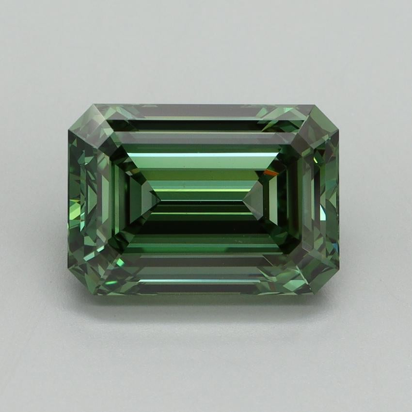 5.14 Ct. Fancy Vivid Pacific Green Emerald Lab Grown Diamond