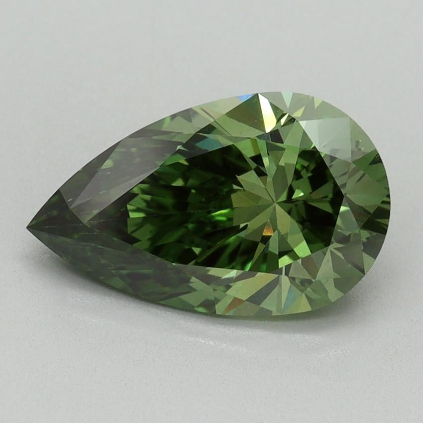2.19 Ct. Fancy Vivid Green Pear Lab Grown Diamond