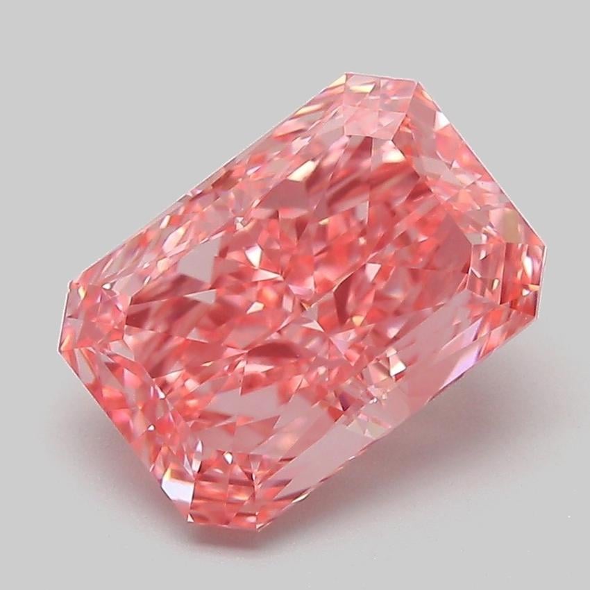 3.15 Ct. Fancy Vivid Pink Radiant Lab Grown Diamond