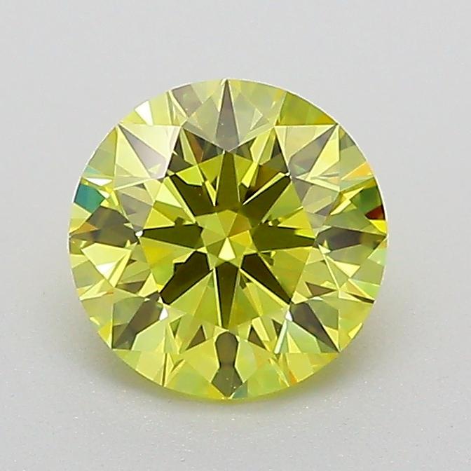 1.02 Ct. Fancy Vivid  Yellow Round Lab Grown Diamond