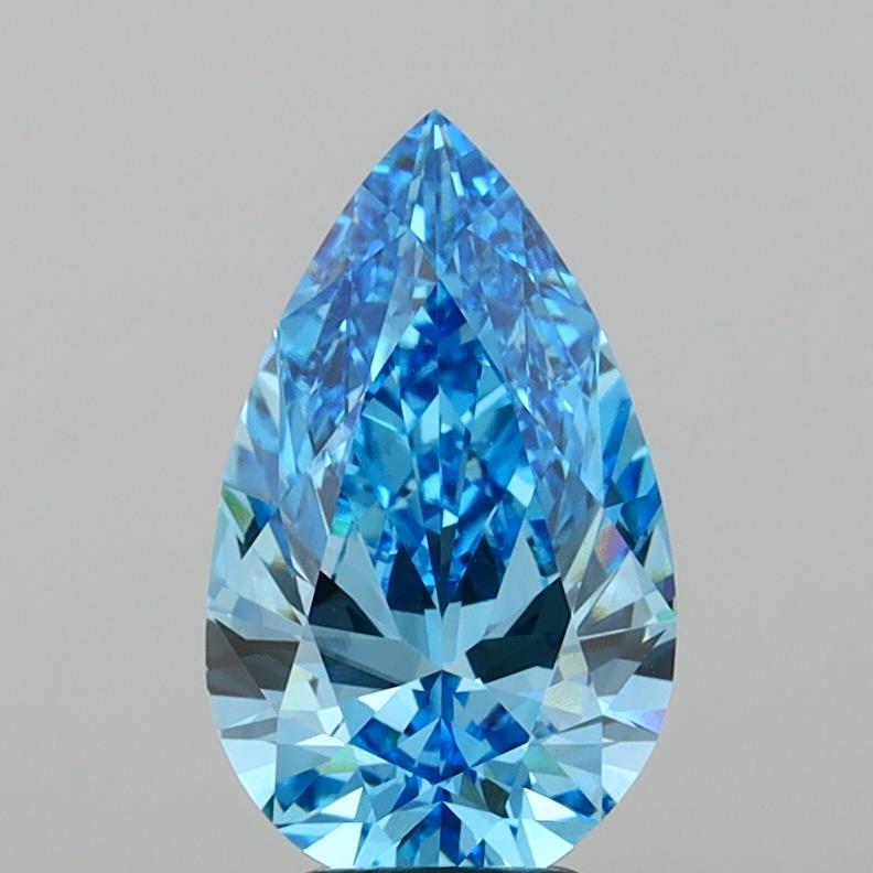 4.02 Ct. Fancy Vivid Blue Pear Lab Grown Diamond