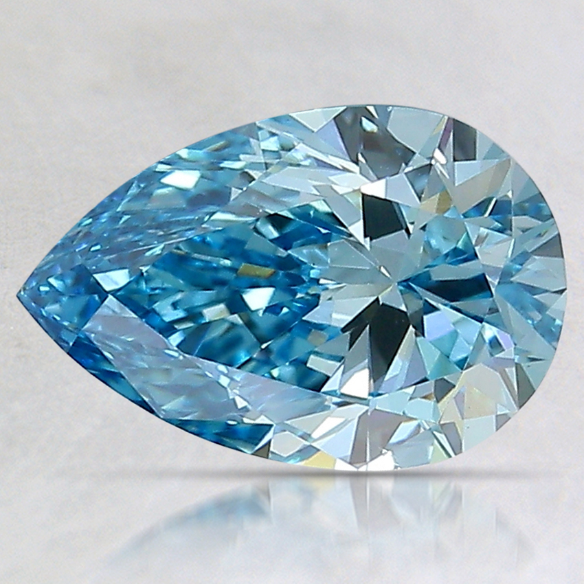 1.52 Ct. Fancy Vivid Blue Pear Lab Created Diamond