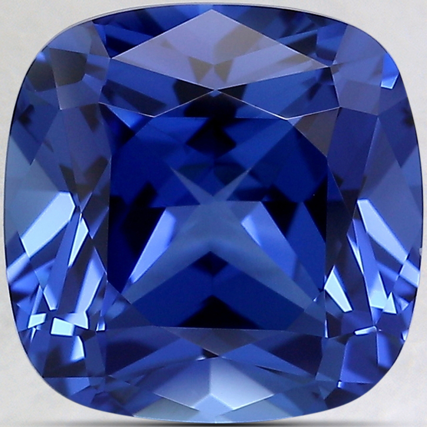 10mm Blue Cushion Lab Created Sapphire