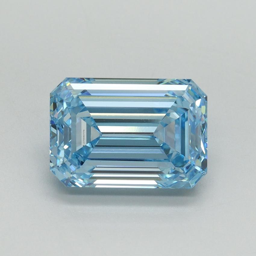 3.14 Ct. Fancy Vivid Blue Emerald Lab Grown Diamond