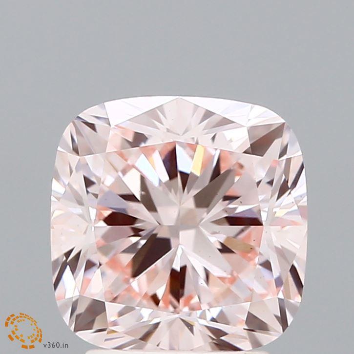 3.09 Ct. Fancy Intense Pink Cushion Lab Grown Diamond