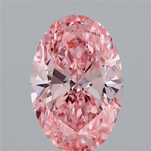 2.01 Ct. Fancy Vivid Pink Oval Lab Grown Diamond