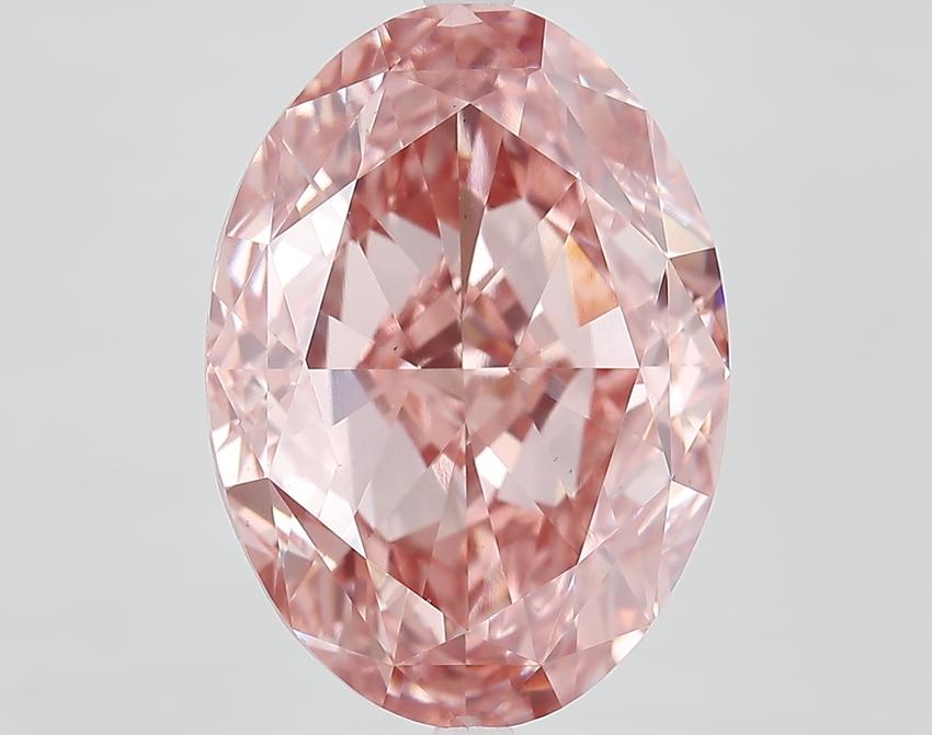 12.47 Ct. Fancy Vivid Pink Oval Lab Grown Diamond