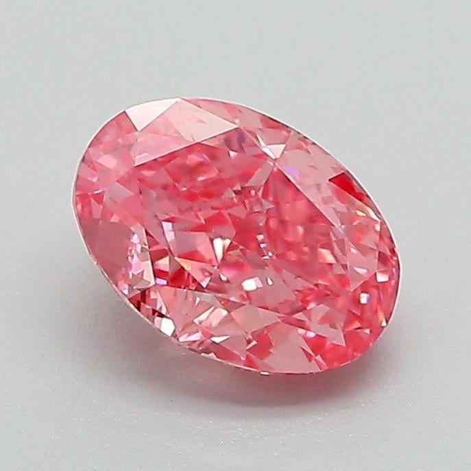 1.06 Ct. Fancy Vivid  Pink Oval Lab Grown Diamond
