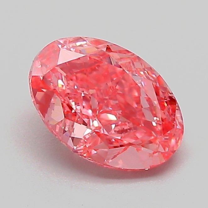 1.07 Ct. Fancy Vivid Pink Oval Lab Grown Diamond