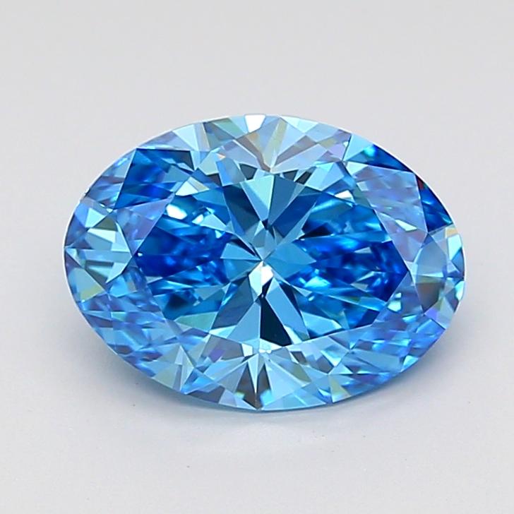 3.00 Ct. Fancy Vivid None Blue Oval Lab Grown Diamond