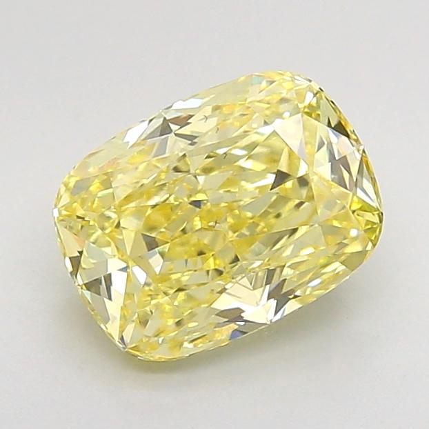 2.04 Ct. Fancy Intense None Yellow Cushion Lab Grown Diamond
