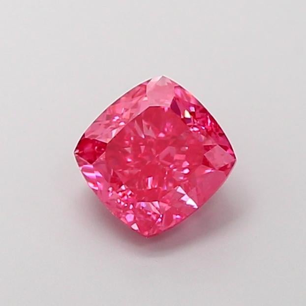 1.77 Ct. Fancy Vivid  Pink Cushion Lab Grown Diamond