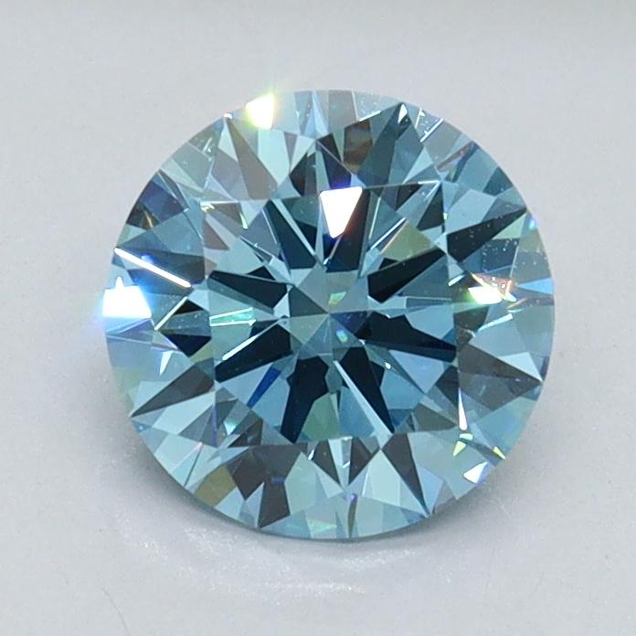 1.10 Ct. Fancy Vivid Malibu Blue Round Lab Grown Diamond