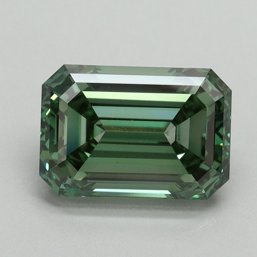 3.16 Ct. Fancy Vivid Pacific Green Emerald Lab Grown Diamond