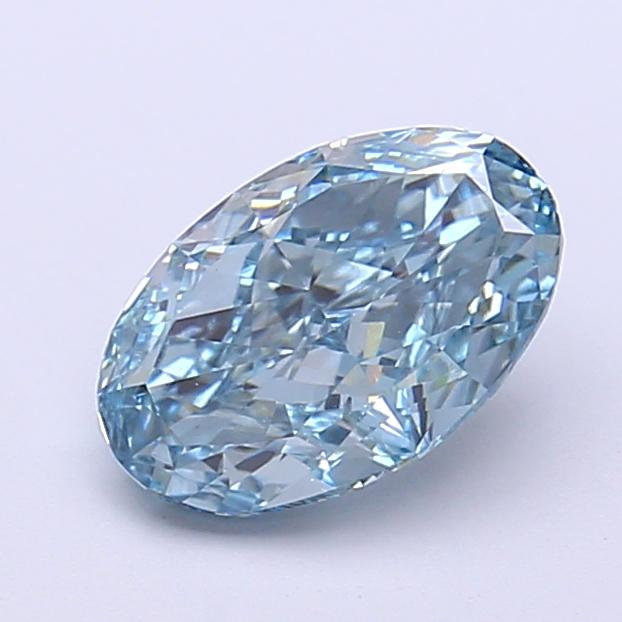 1.42 Ct. Fancy Vivid  Blue Oval Lab Grown Diamond