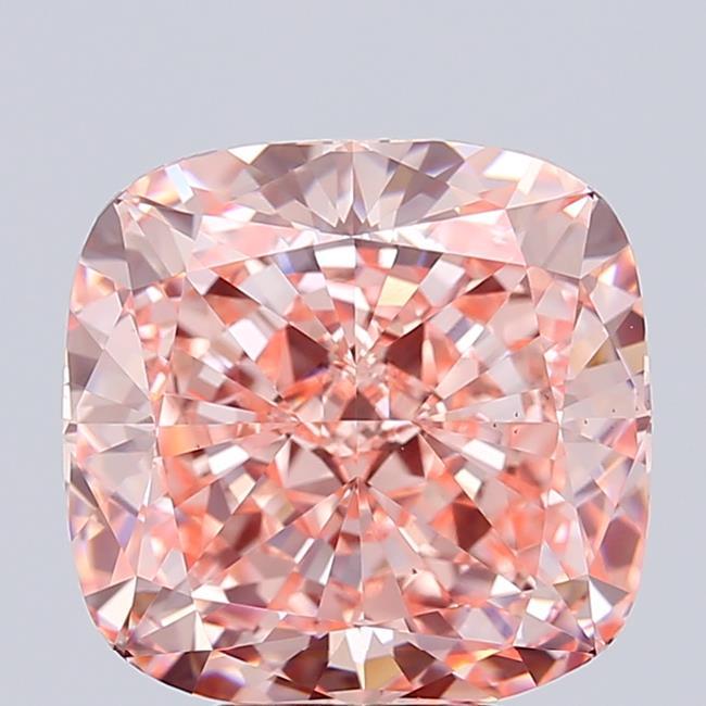 7.02 Ct. Fancy Vivid Pink Cushion Lab Grown Diamond