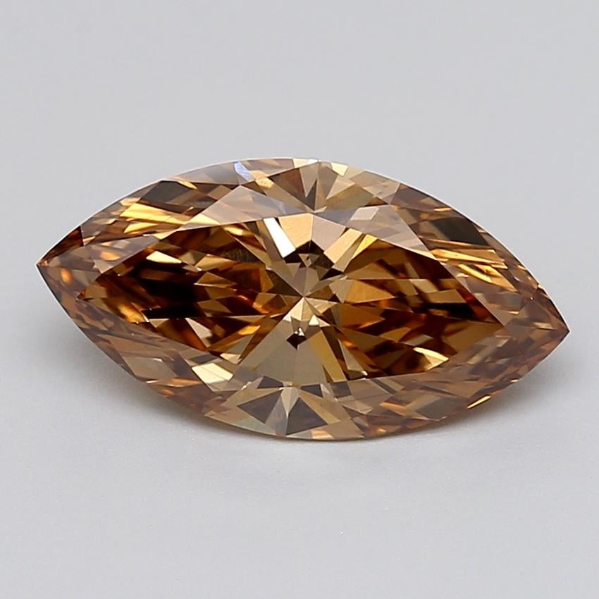 3.09 Ct. Fancy Light  Brown Marquise Lab Grown Diamond