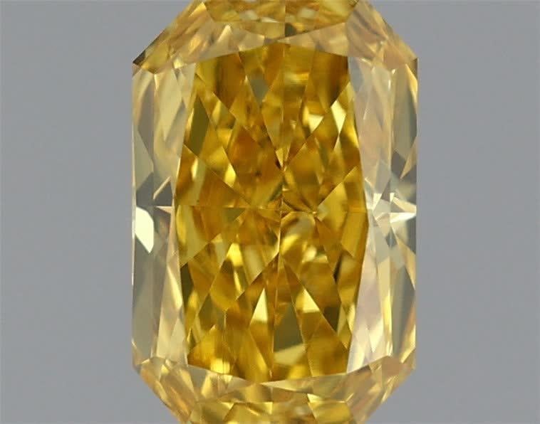 0.31 Ct. Fancy Vivid Yellow Radiant Lab Grown Diamond