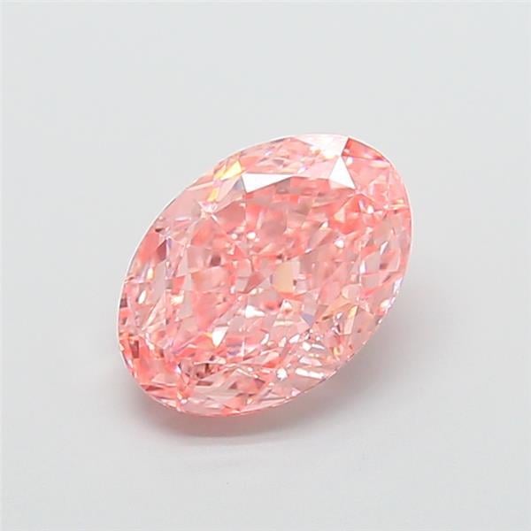 3.07 Ct. Fancy Vivid Pink Oval Lab Grown Diamond