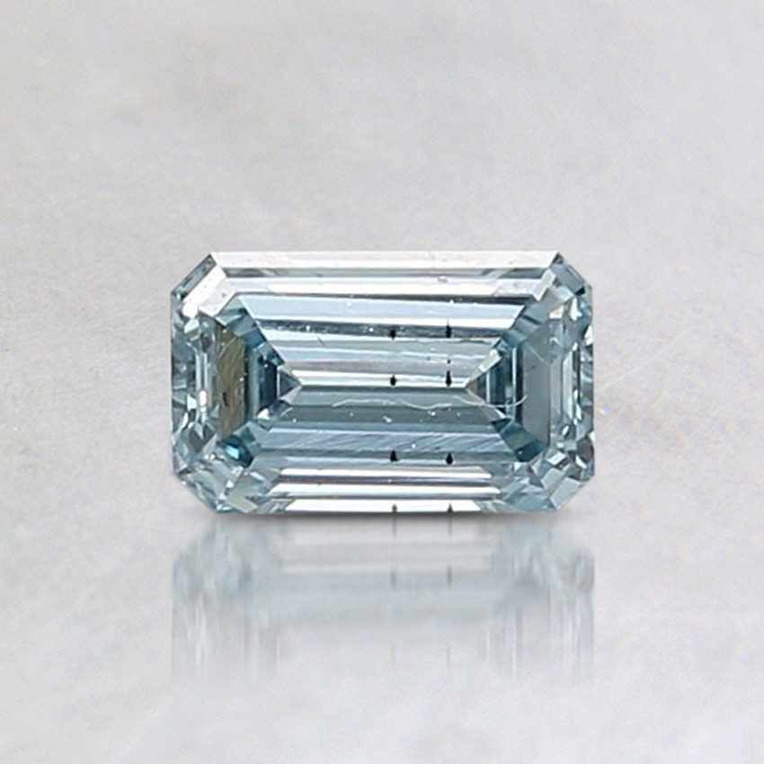 0.5 Ct. Fancy Intense Blue Emerald Lab Created Diamond