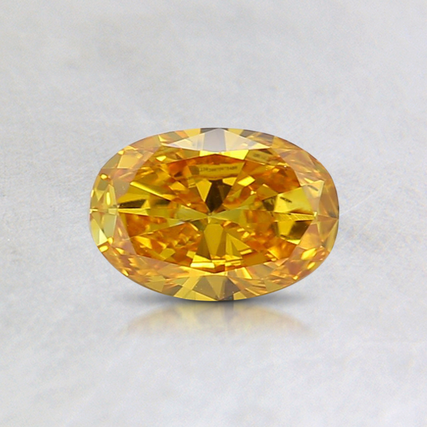 0.39 Ct. Fancy Vivid Orange-Yellow Oval Lab Grown Diamond