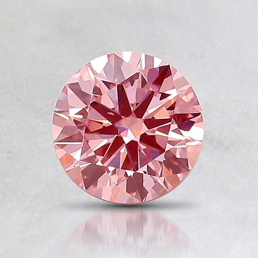 0.96 Ct. Fancy Intense Pink Round Lab Created Diamond